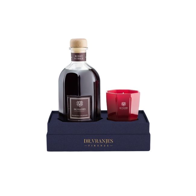 Vranjes Rosso Nobile Gift Box Rosso Nobile 250ml Diffuser + 80g Candle 330ml - Uniseks osvježivač prostorije